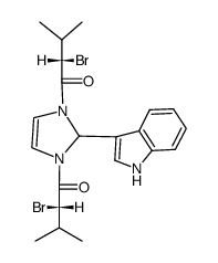 1,3-bis-(2-bromo-3-methyl-butyryl)-2-indol-3-yl-2,3-dihydro-1H-imidazole Structure