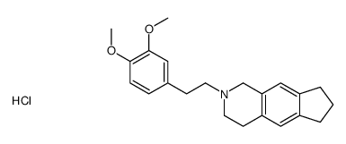 2-[2-(3,4-dimethoxyphenyl)ethyl]-1,3,4,6,7,8-hexahydrocyclopenta[g]isoquinoline,hydrochloride结构式