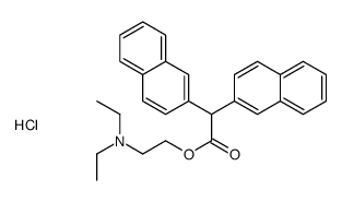 2-(2,2-dinaphthalen-2-ylacetyl)oxyethyl-diethylazanium,chloride Structure