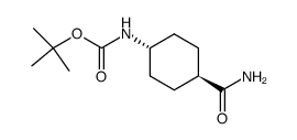 Tert-Butyl Trans-4-Carbamoylcyclohexylcarbamate Structure