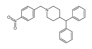 4-benzhydryl-1-[(4-nitrophenyl)methyl]piperidine Structure