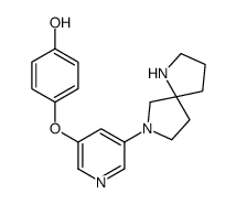 4-[5-(1,7-diazaspiro[4.4]nonan-7-yl)pyridin-3-yl]oxyphenol结构式