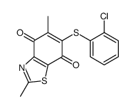 6-(2-chlorophenyl)sulfanyl-2,5-dimethyl-1,3-benzothiazole-4,7-dione结构式