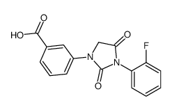 3-[3-(2-fluorophenyl)-2,4-dioxoimidazolidin-1-yl]benzoic acid Structure