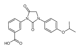 3-[3-(4-isopropoxyphenyl)-2,5-dioxoimidazolidin-1-yl]-benzoic acid Structure