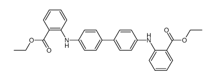 2,2'-[(1,1'-Biphenyl)-4,4'-diyldiimino]bisbenzoic acid diethyl ester structure