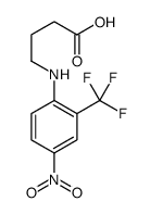 4-[4-nitro-2-(trifluoromethyl)anilino]butanoic acid结构式