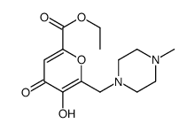 ethyl 5-hydroxy-6-[(4-methylpiperazin-1-yl)methyl]-4-oxopyran-2-carboxylate结构式