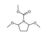 1-methoxycarbonyl-2,5-dimethoxypyrrolidine结构式