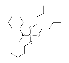 N-Methyl-N-(tributoxysilyl)cyclohexanamine结构式