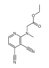 Glycine,N-(3,4-dicyano-2-pyridinyl)-N-methyl-,ethyl ester结构式