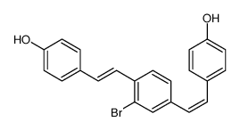 4-[2-[3-bromo-4-[2-(4-hydroxyphenyl)ethenyl]phenyl]ethenyl]phenol结构式