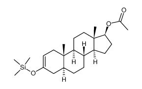 3-Trimethylsiloxy-5α-androst-2-en-17β-ylacetat Structure