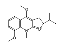 [2R,(-)]-2,3-Dihydro-4,8-dimethoxy-9-methyl-2-(1-methylethyl)furo[2,3-b]quinolinium structure