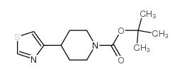 4-(噻唑-4-基)哌啶-1-羧酸叔丁酯结构式