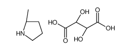 (2R,3R)-2,3-dihydroxybutanedioic acid,(2R)-2-methylpyrrolidine Structure
