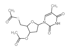 Thymidine, 5'-thio-, 3',5'-diacetate (7CI,8CI,9CI) structure