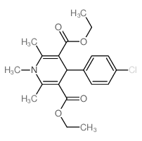 3,5-Pyridinedicarboxylicacid, 4-(4-chlorophenyl)-1,4-dihydro-1,2,6-trimethyl-, 3,5-diethyl ester Structure