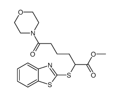 2-benzothiazol-2-ylsulfanyl-6-morpholin-4-yl-6-oxo-hexanoic acid methyl ester结构式