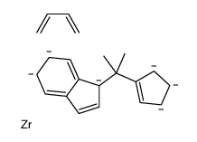 buta-1,3-diene,1-(2-cyclopentylpropan-2-yl)inden-1-ide,zirconium结构式