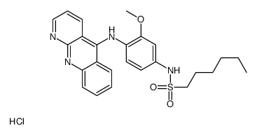 benzo[b][1,8]naphthyridin-5-yl-[4-(hexylsulfonylamino)-2-methoxyphenyl]azanium,chloride Structure