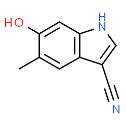 7,6-Hydroxy-5-Methyl-1H-indole-3-carbonitrile结构式