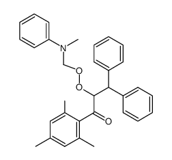 1-mesityl-2-(((methyl(phenyl)amino)methyl)peroxy)-3,3-diphenylpropan-1-one结构式