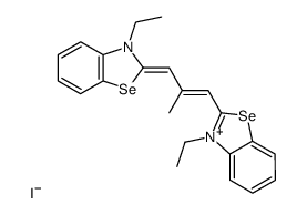 3-ethyl-2-[3-(3-ethyl-3H-benzoselenazol-2-ylidene)isobut-1-enyl]benzoselenazolium iodide Structure