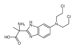 2-amino-2-[6-[bis(2-chloroethyl)amino]-1H-benzimidazol-2-yl]propanoic acid结构式