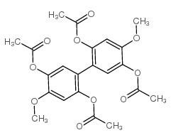 [1,1'-Biphenyl]-2,2',5,5'-tetrol,4,4'-dimethoxy-, 2,2',5,5'-tetraacetate structure