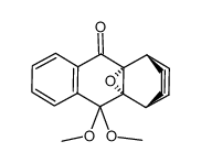 (1S,4R,4aS,9aR)-10,10-dimethoxy-1,4-dihydro-4a,9a-epoxy-1,4-ethanoanthracen-9(10H)-one Structure