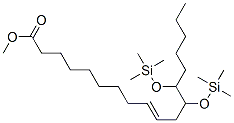 12,13-Bis[(trimethylsilyl)oxy]-9-octadecenoic acid methyl ester结构式