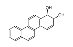 (-)-trans-(1R,2R)-1,2-dihydroxy-1,2-dihydrochrysene结构式