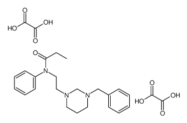 N-[2-(3-benzyl-1,3-diazinan-1-yl)ethyl]-N-phenylpropanamide,oxalic acid结构式