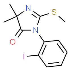 1-(2-Iodophenyl)-4,4-dimethyl-2-(methylthio)-2-imidazolin-5-one结构式