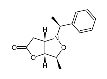 (3S,3aR,6aS)-3-methyl-1-((S)-1-phenylethyl)tetrahydrofuro[3,2-c]isoxazol-5(1H)-one Structure