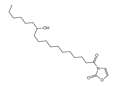 3-(12-hydroxyoctadecanoyl)-1,3-oxazol-2-one结构式