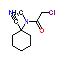 2-Chloro-N-(1-cyanocyclohexyl)-N-methylacetamide结构式