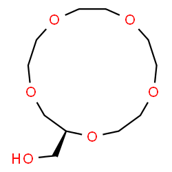 (S)-1,4,7,10,13-pentaoxacyclopentadecane-2-methanol structure