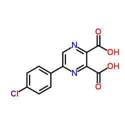 5-(4-Chlorophenyl)-2,3-pyrazinedicarboxylic acid Structure