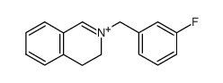 2-(3-fluorobenzyl)-3,4-dihydroisoquinolin-2-ium Structure