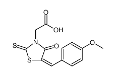 [5-(4-Methoxy-benzylidene)-4-oxo-2-thioxo-thiazolidin-3-yl]-acetic acid结构式