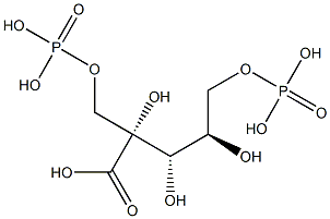 4-carboxyarabinitol 1,5-biphosphate结构式