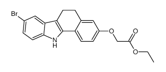 ethyl 2-((8-bromo-6,11-dihydro-5H-benzo[a]carbazol-3-yl)oxy)acetate结构式