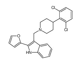 3-[[4-(2,6-dichlorophenyl)piperidin-1-yl]methyl]-2-(furan-2-yl)-1H-indole Structure