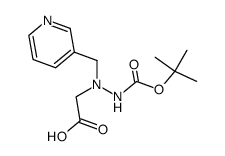 (N'-tert-Butoxycarbonyl-N-pyridin-3-ylmethyl-hydrazino)-acetic acid结构式