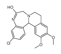 3-Chloro-12,13-dimethoxy-5,9,10,14b-tetrahydroisoquino(2,1-d)(1,4)benz odiazepin-6(7H)-one结构式