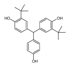 2-tert-butyl-4-[(3-tert-butyl-4-hydroxyphenyl)-(4-hydroxyphenyl)methyl]phenol结构式