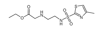 N-[2-(4-methyl-thiazole-2-sulfonylamino)-ethyl]-glycine ethyl ester结构式