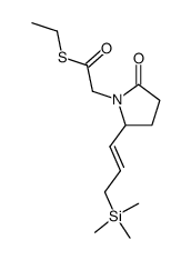 S-ethyl 2-(2-oxo-5-(3-(trimethylsilyl)prop-1-en-1-yl)pyrrolidin-1-yl)ethanethioate结构式